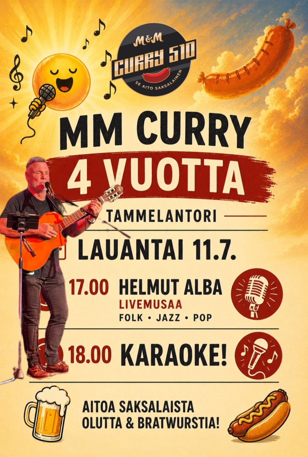 Helmut in Tampere / Südfinnland Live-Konzert